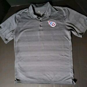 Mens Nike Dri Fit Tennessee Titans Gray With Blue Stripes Polo Size Large